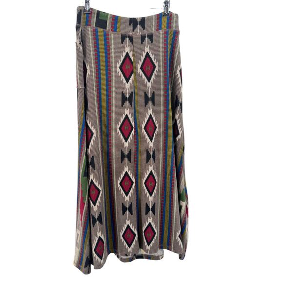 Coin 1804 Native Print Skirt WMNS Small Aztec Boho Geometric Tribal Maxi Pull On - Picture 7 of 7